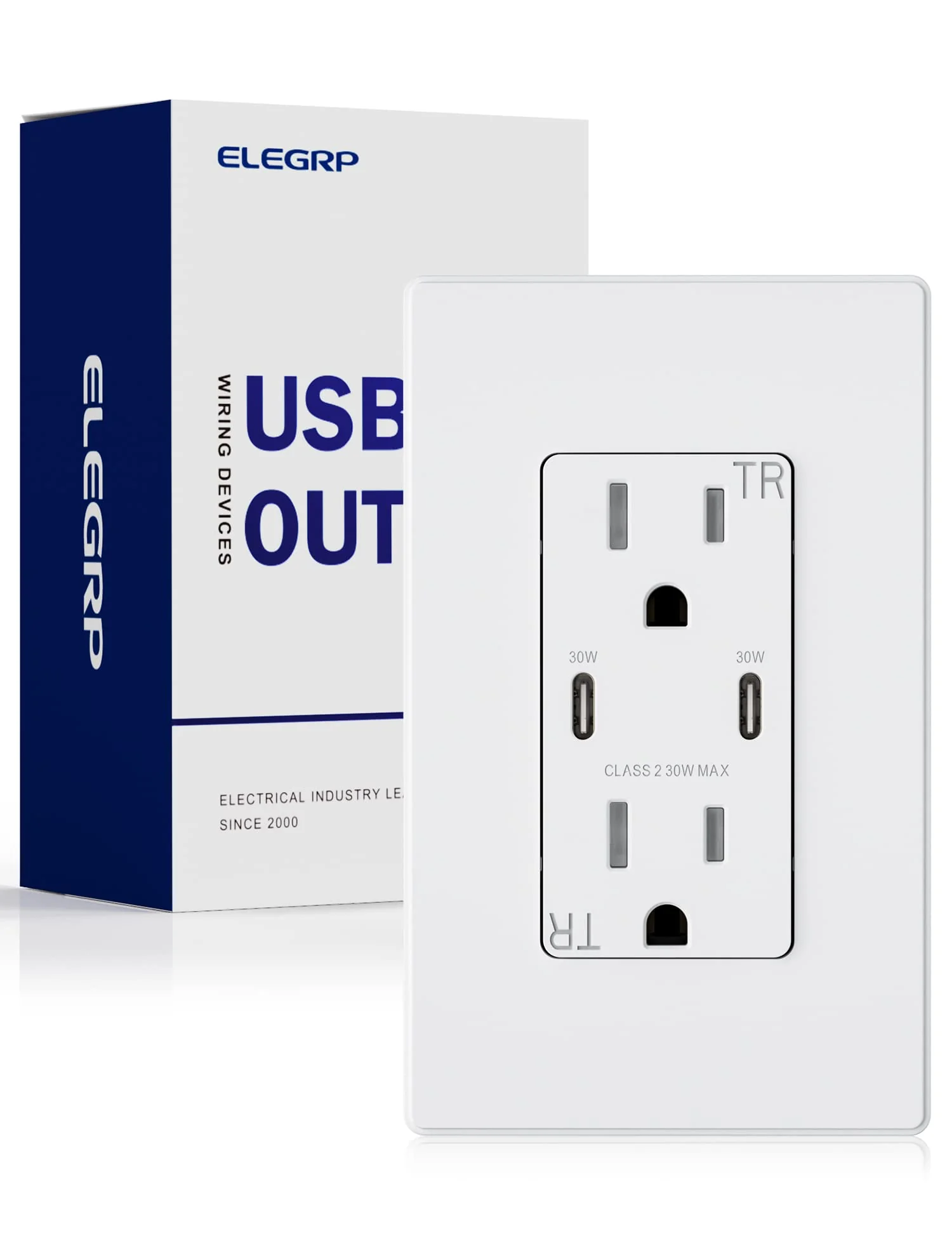 30W 6.0A Total Output USB Type C/C Outlet with 15A/20A, Tamper-Resistant Wall Outlet - Image 13
