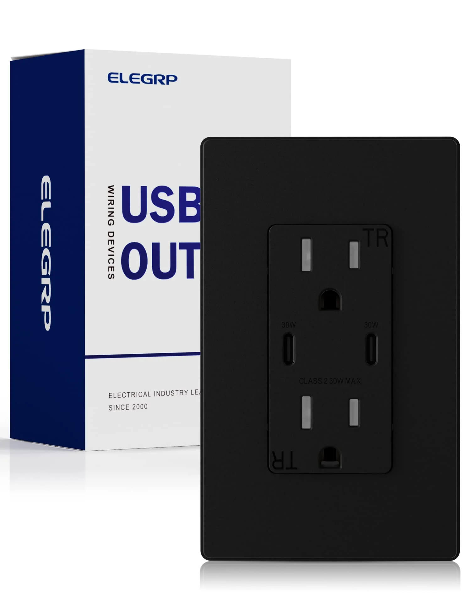 30W 6.0A Total Output USB Type C/C Outlet with 15A/20A, Tamper-Resistant Wall Outlet - Image 8