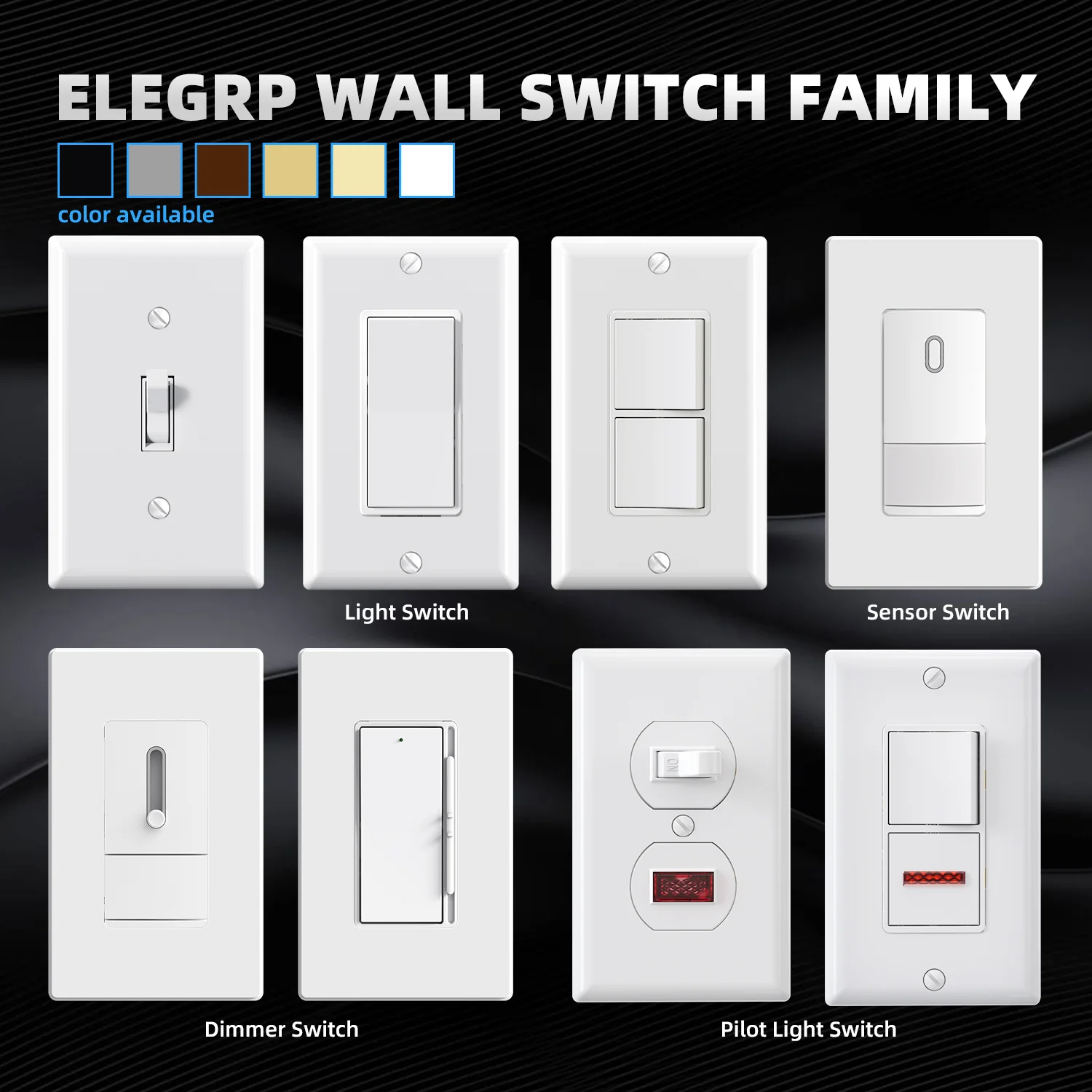 ELEGRP 4-Way Toggle Light Switch, 15 Amp, 120-277V, Quiet On/Off Wall Switch, Self-Grounding, Quick Push-In Wiring, UL Listed (10 Pack) - Image 7