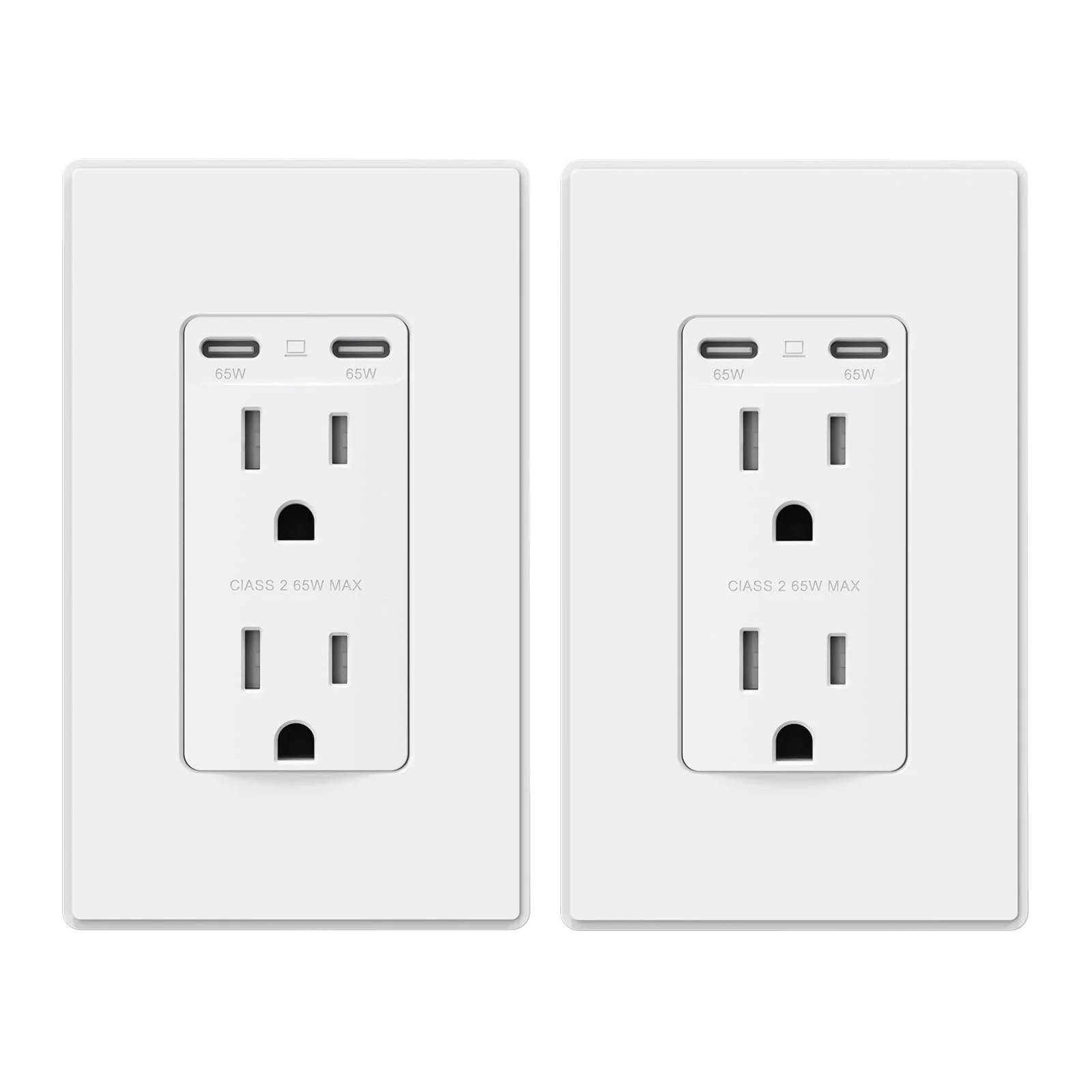 65W Total Output USB Type C/C, Fast Charging Outlet with 15A/20A, Tamper-Resistant Wall Outlet - Image 13