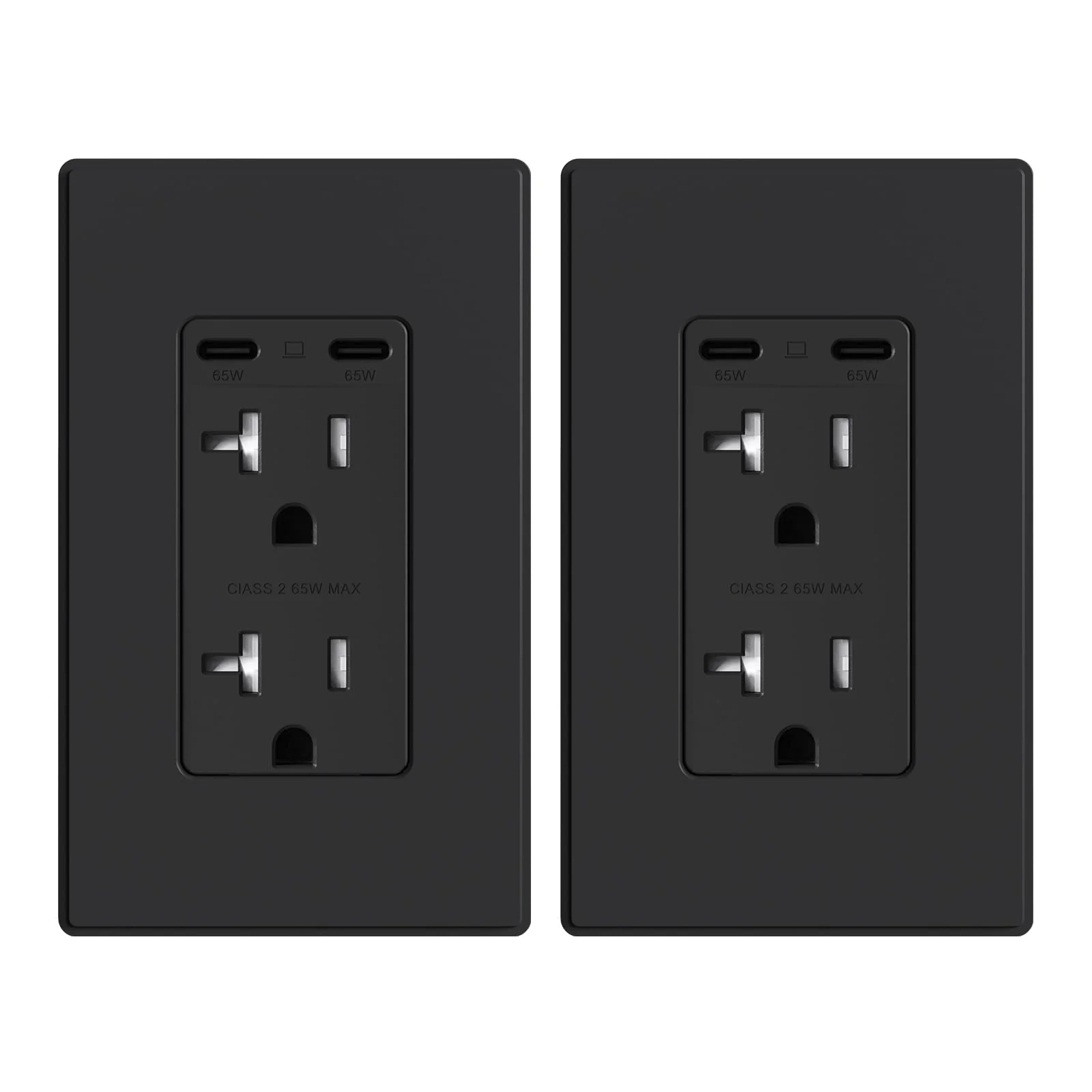 65W Total Output USB Type C/C, Fast Charging Outlet with 15A/20A, Tamper-Resistant Wall Outlet - Image 14