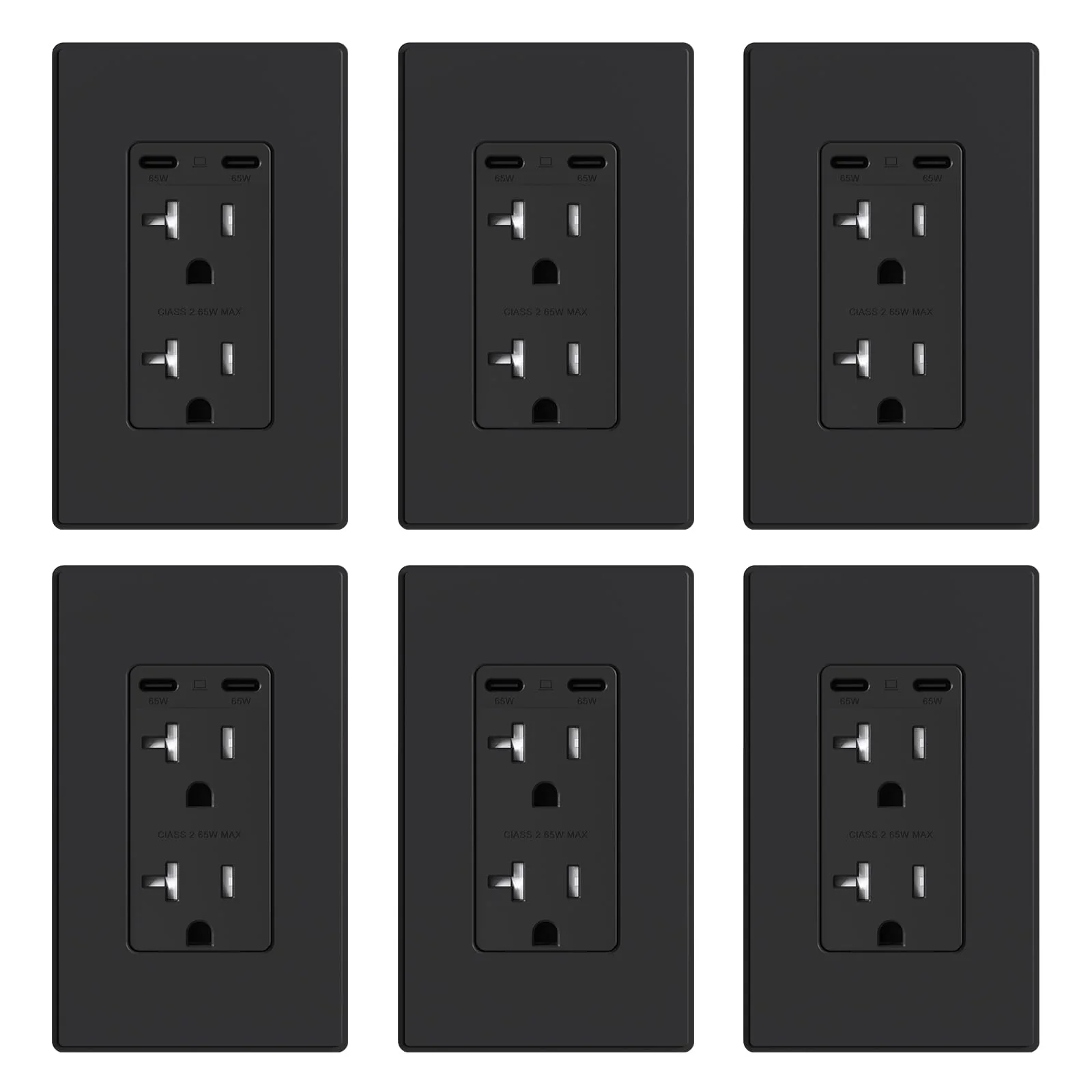 65W Total Output USB Type C/C, Fast Charging Outlet with 15A/20A, Tamper-Resistant Wall Outlet - Image 15