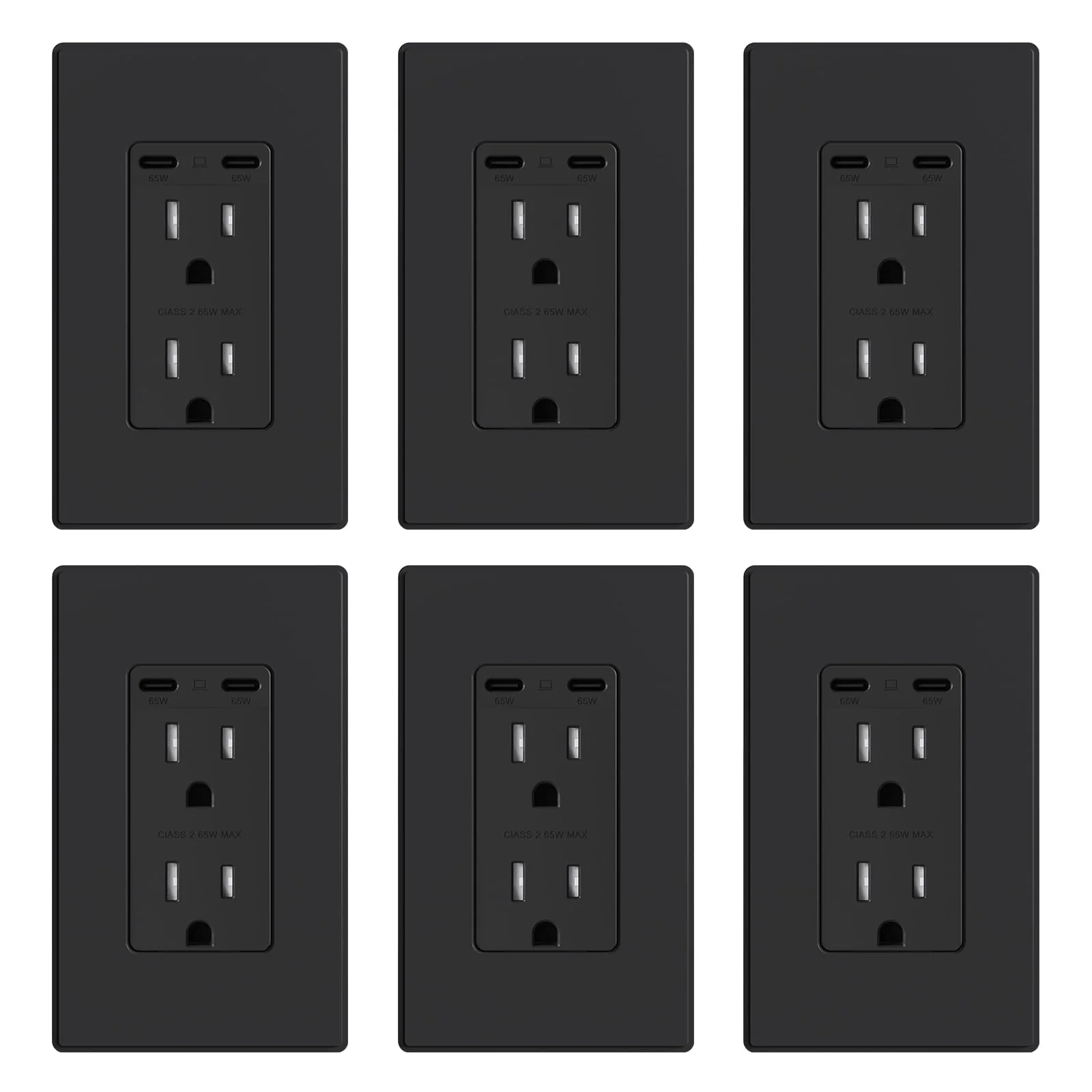 65W Total Output USB Type C/C, Fast Charging Outlet with 15A/20A, Tamper-Resistant Wall Outlet - Image 16