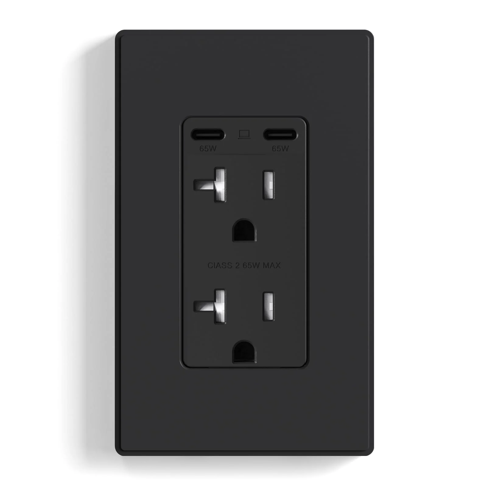 65W Total Output USB Type C/C, Fast Charging Outlet with 15A/20A, Tamper-Resistant Wall Outlet - Image 3