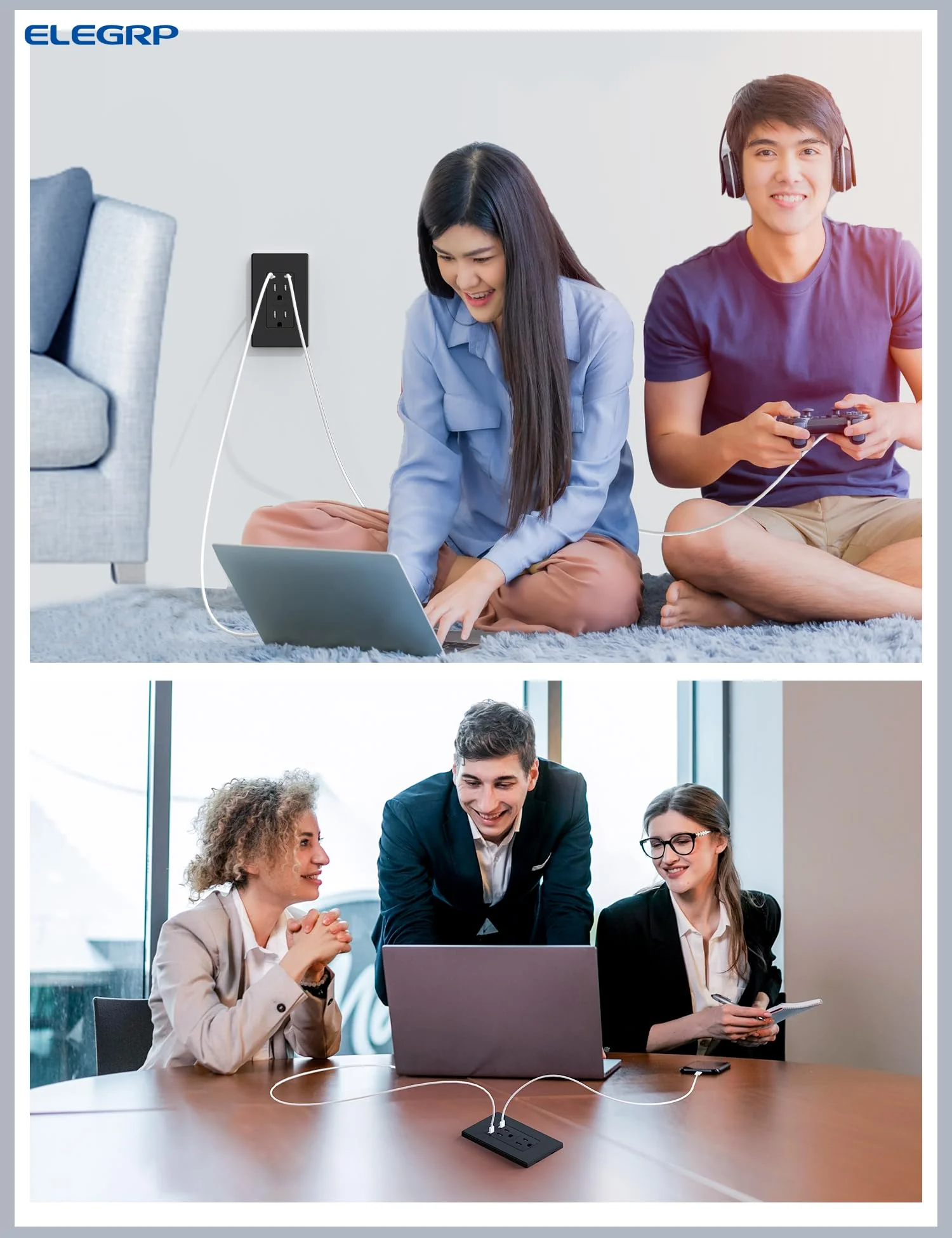 65W Total Output USB Type C/C, Fast Charging Outlet with 15A/20A, Tamper-Resistant Wall Outlet - Image 7