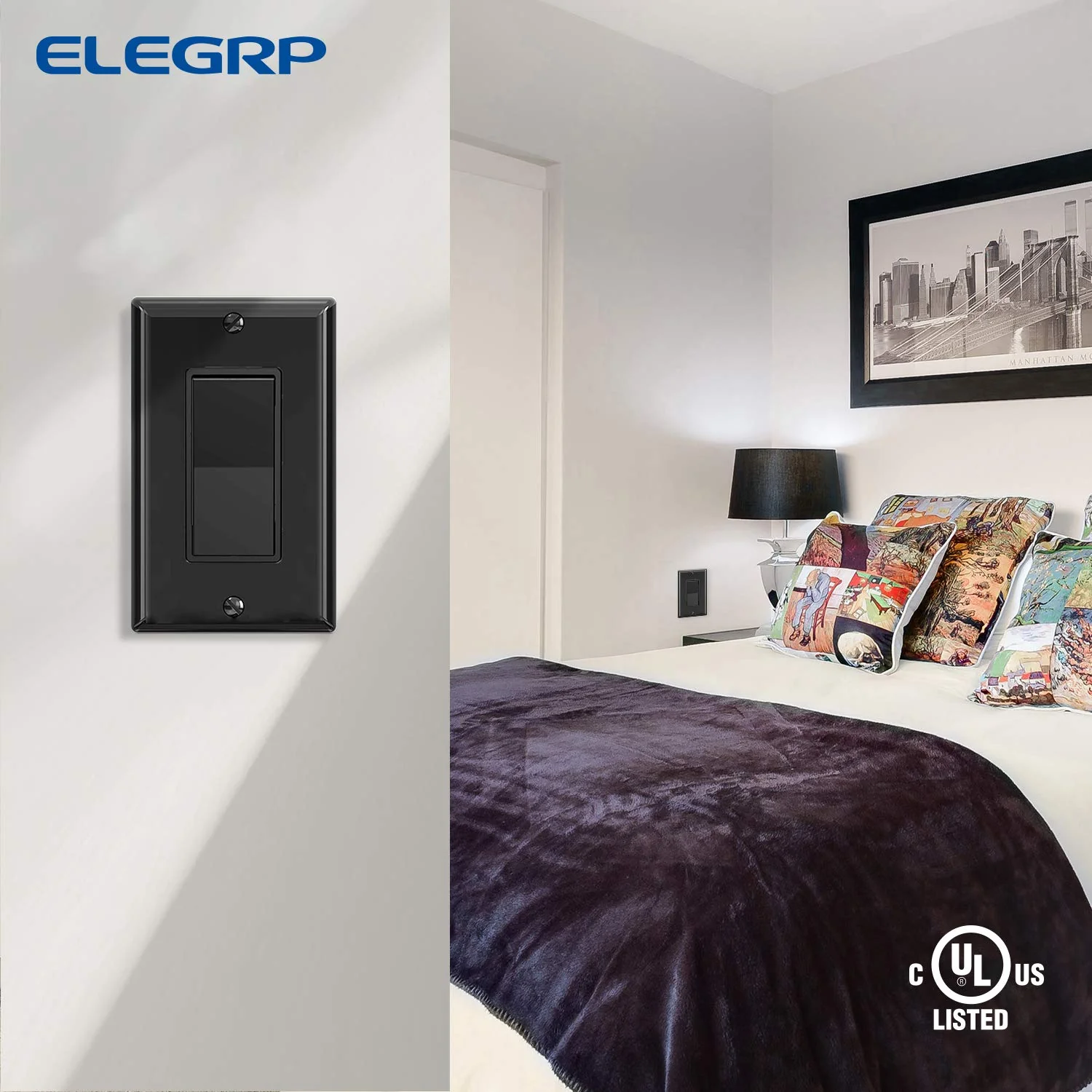 ELEGRP Decorative Light Switch, 3-Way, Self-Grounding, 15A 120-277V, UL Listed, 10 Pack - Image 12