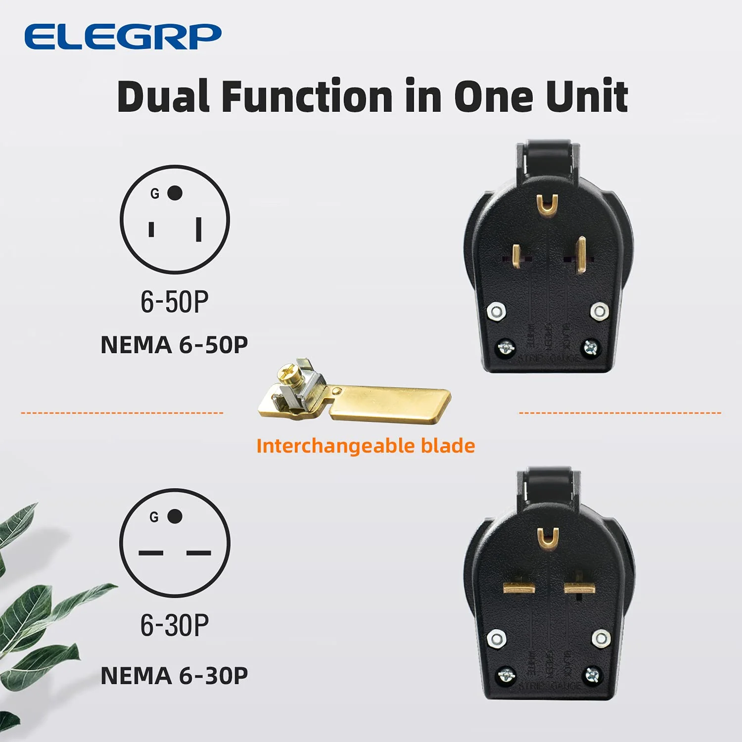 ELEGRP 30/50 Amp Flush Mount Power Receptacle, NEMA 6-30R & 6-50R Outlet, and Heavy Duty Plug, NEMA 6-30P & 6-50P, 250V, UL Listed - Image 13