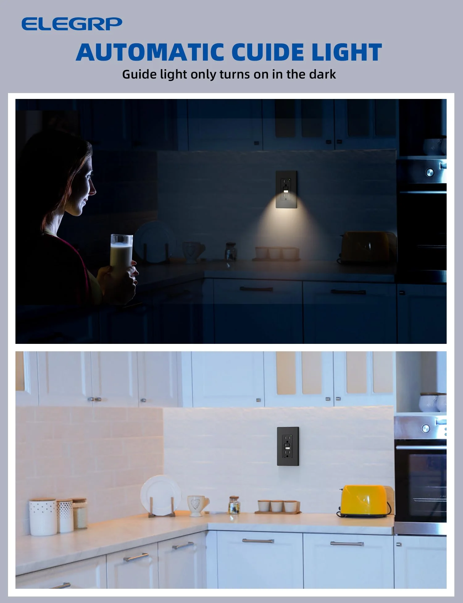 15A/20A, Self-Test, Tamper-Resistant GFCI Outlet with Nightlight - Image 12