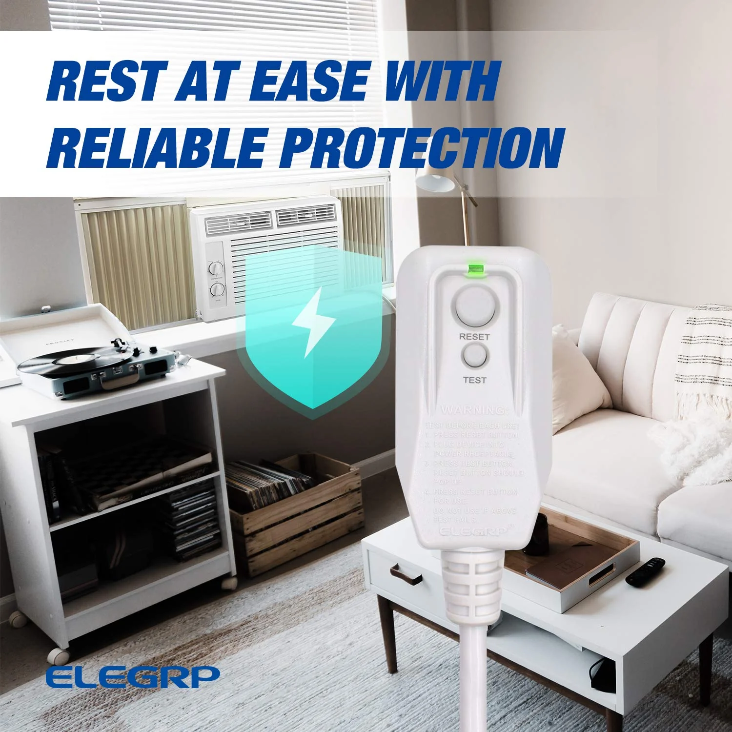 13A 120V 1560W, NEMA 5-20P, 16AWG, LCDI AC Power Cord with Safety Protection - Image 3