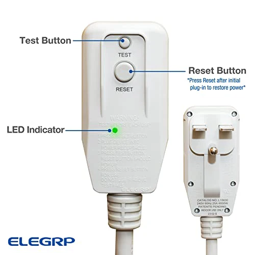 25A 240V 6000W, NEMA 6-30P, 12AWG, LCDI AC Power Cord with Safety Protection - Image 5