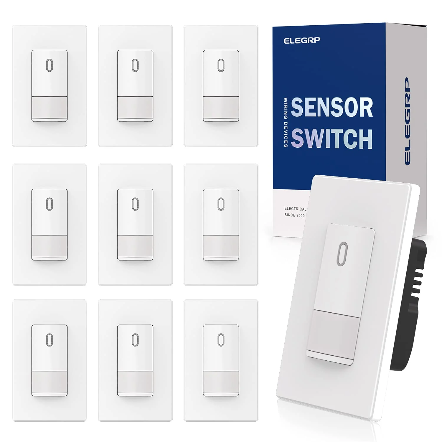ELEGRP Motion Sensor Light Switch, Single-Pole or Dual Location Control, No Neutral Wire Needed, Wall Plate Included, UL Listed - Image 12