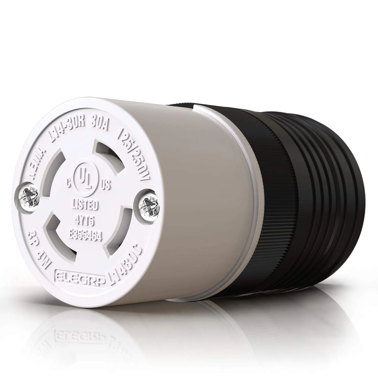 ELEGRP NEMA L14-30P & L14-30R Twist Lock Adapter, 30A 125/250V, 3 Pole 4 Wire Grounding, Heavy-Duty Plug & Connector Set - Image 4