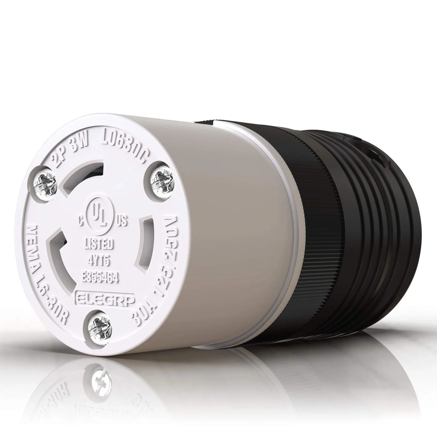 ELEGRP Twist Lock Adapter, NEMA L6-30P & L6-30R, 30A 250V, 2 Pole 3 Wire Grounding Plug & Connector Set, Heavy-Duty Design - Image 5