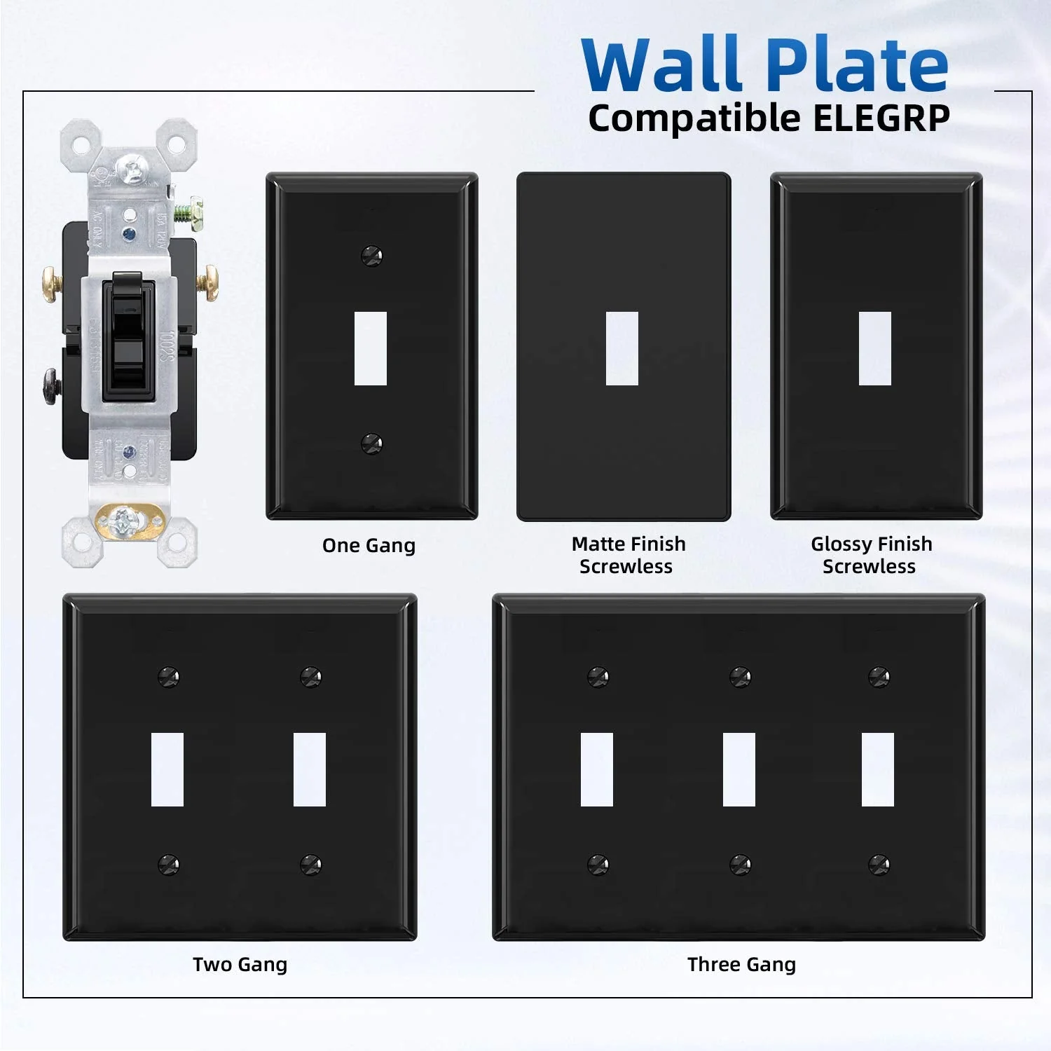ELEGRP Standard Light Switch, Decorative Single Pole, Self-Grounding, 15A 120-277V, UL Certified, 10 Pack - Image 5