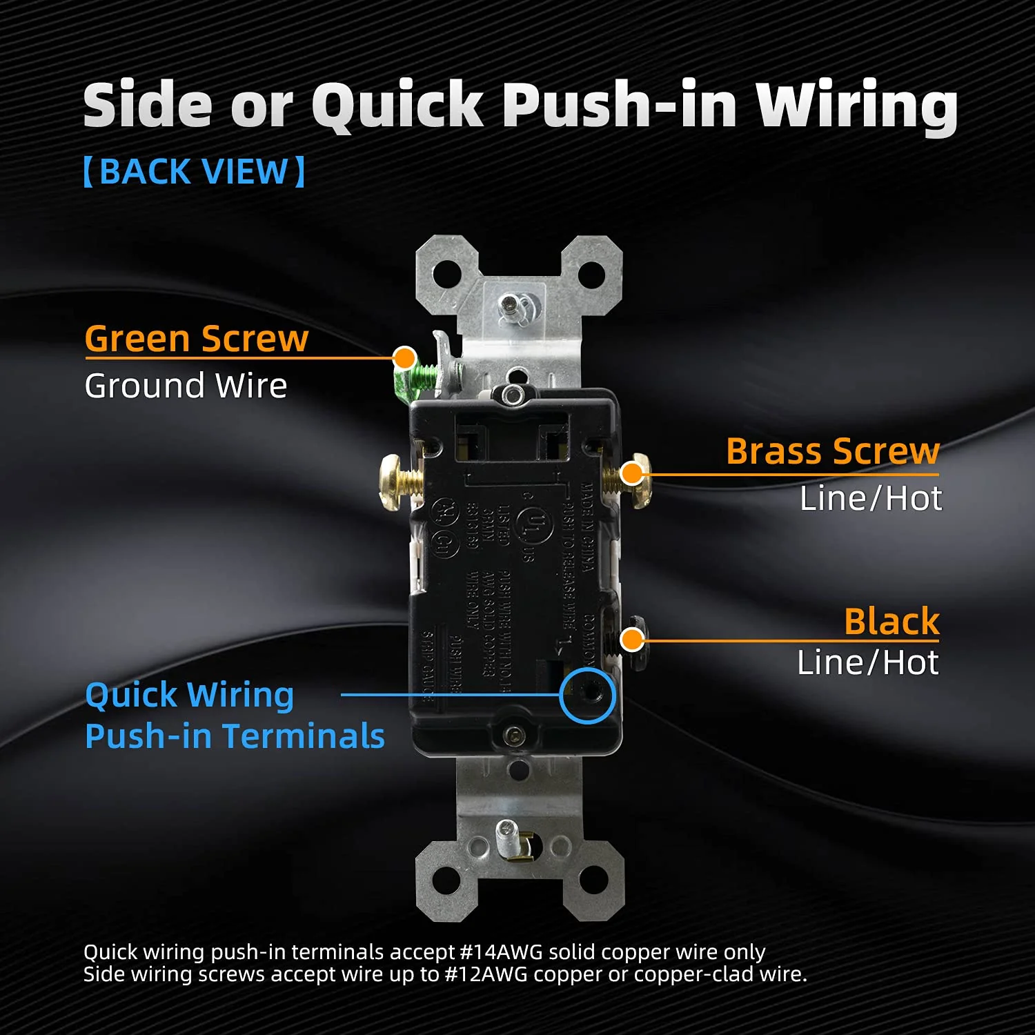 ELEGRP Standard Light Switch, Decorative Single Pole, Self-Grounding, 15A 120-277V, UL Certified, 10 Pack - Image 8