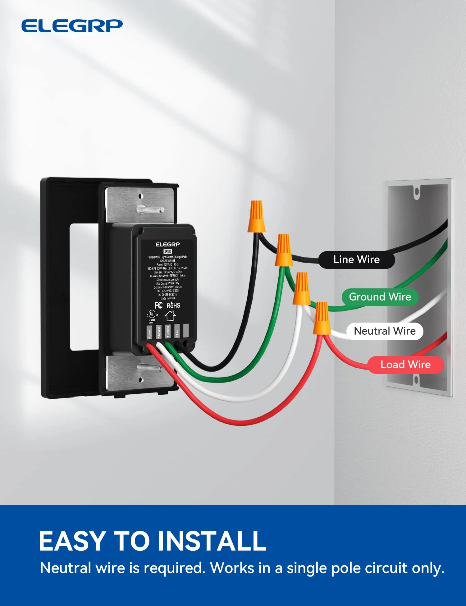 Wi-Fi Smart Light Dimmer Switch with Voice & App Control, Single Pole/3-Way - Image 11