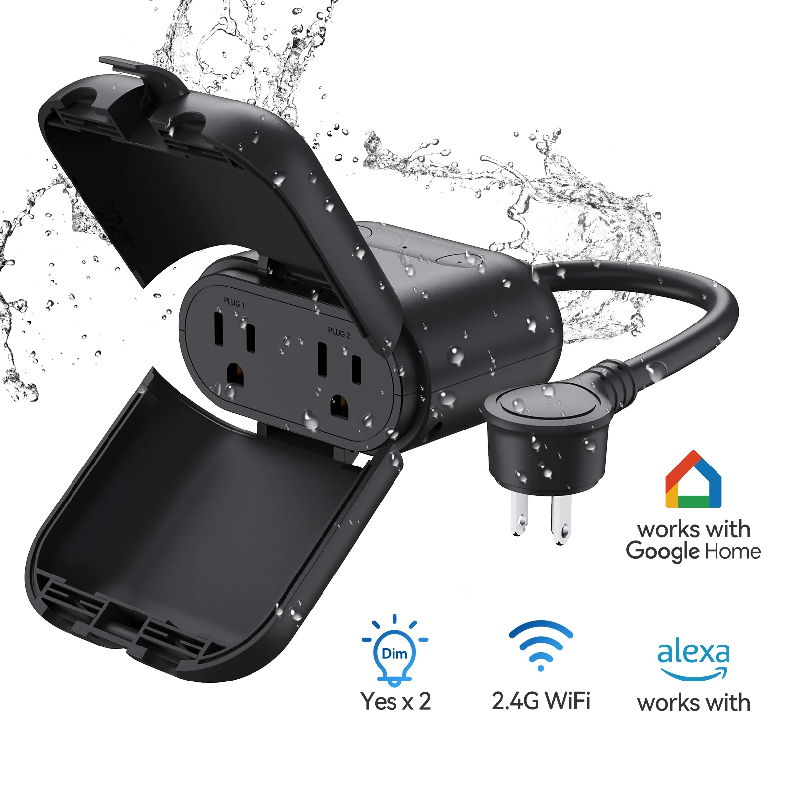 Outdoor Wi-Fi Smart Dimmer Plug and Smart String Dimmable Lights Combo - Image 3