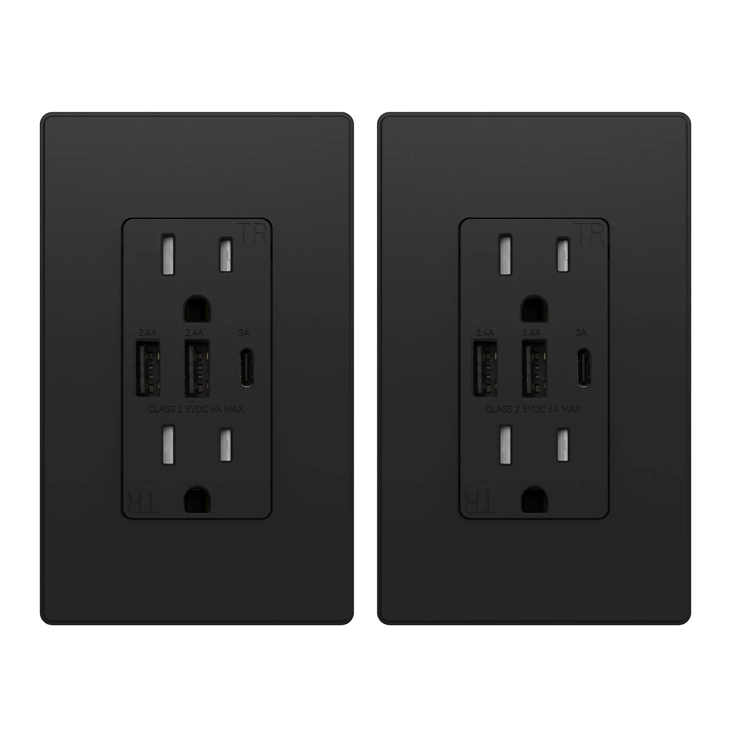 30W 6.0A Total Output USB Type A/A/C Outlet with 15A/20A, Tamper-Resistant Wall Outlet - Image 14