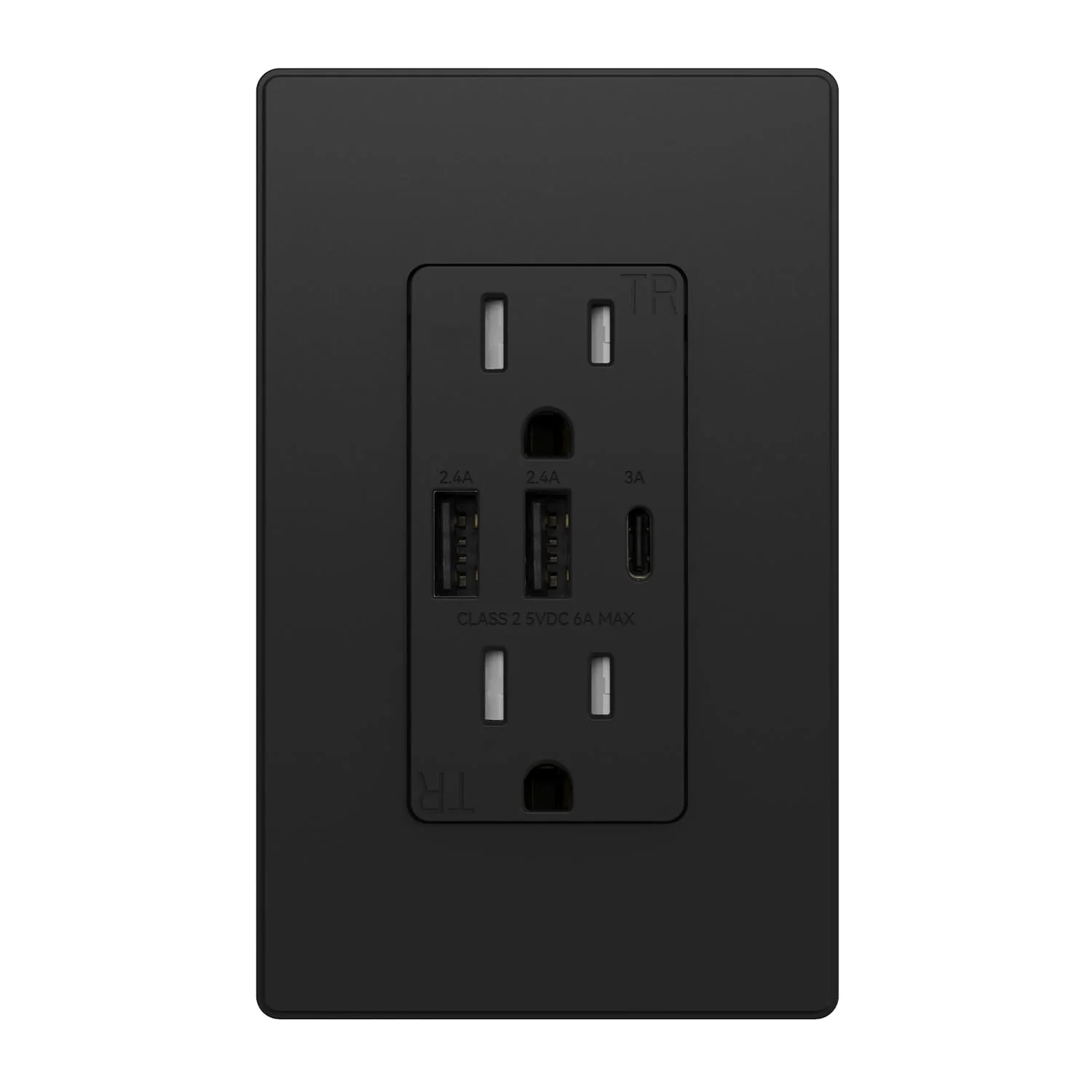 30W 6.0A Total Output USB Type A/A/C Outlet with 15A/20A, Tamper-Resistant Wall Outlet - Image 4