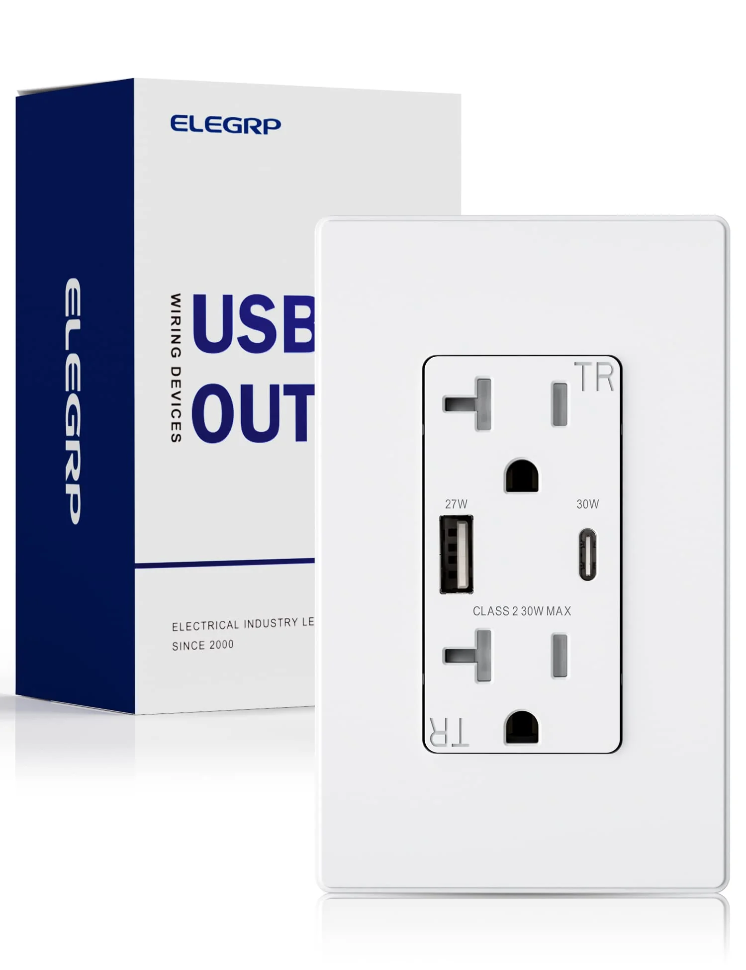 30W 4.2A Total Output USB Type A/C Outlet with 15A/20A, Tamper-Resistant Wall Outlet - Image 5