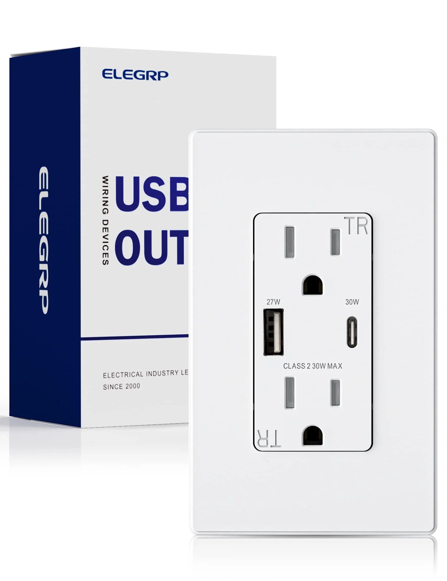 30W 4.2A Total Output USB Type A/C Outlet with 15A/20A, Tamper-Resistant Wall Outlet - Image 6