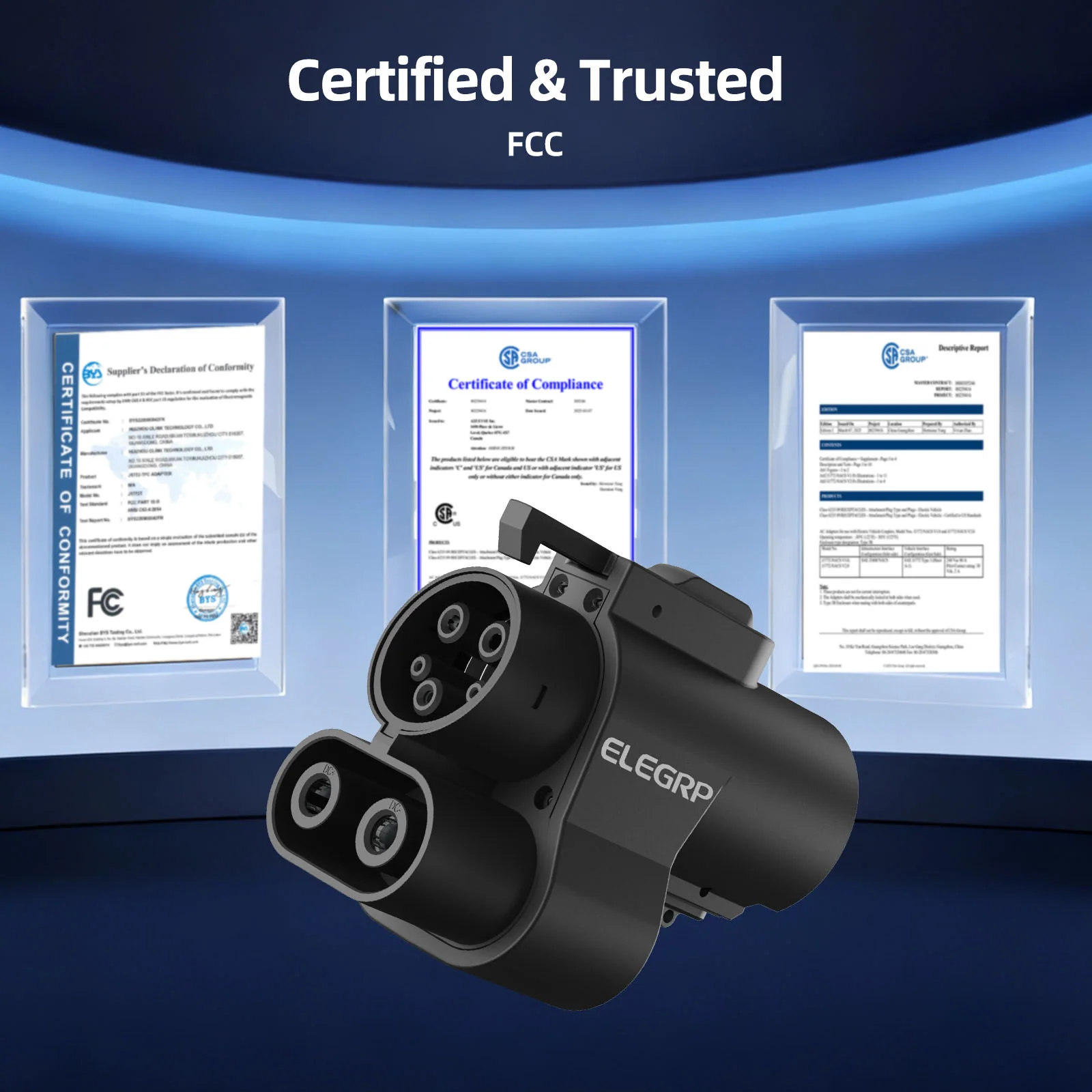 EV Charging Adapter 500A 1000V DC, NACS Charger to CCS1 Vehicle - Image 4