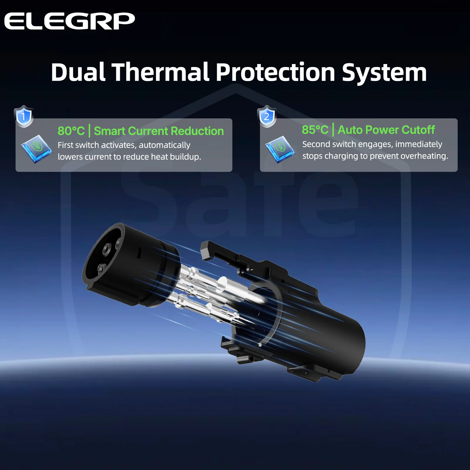 EV Charging Adapter 80A 250V AC, NACS Charger to J1772 Vehicle - Image 3