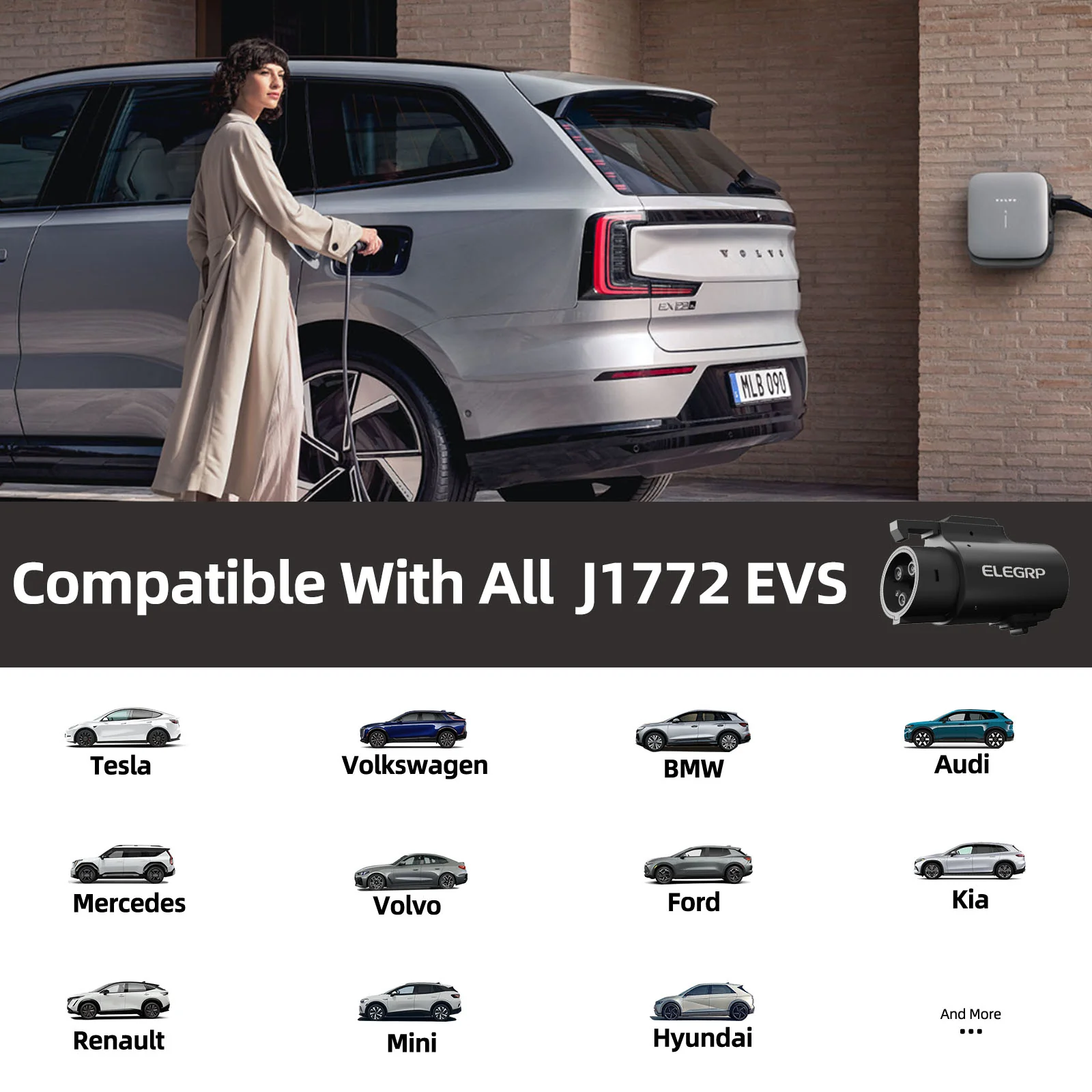 EV Charging Adapter 80A 250V AC, NACS Charger to J1772 Vehicle - Image 5