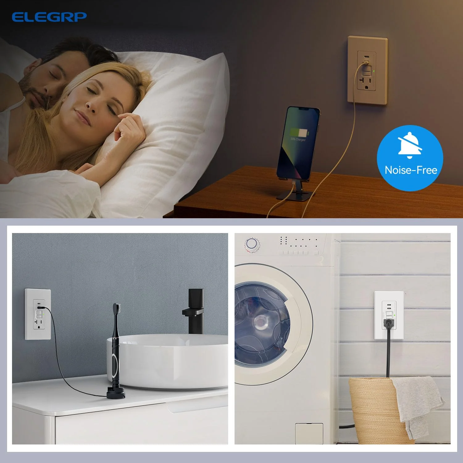 15A/20A 125V 24W, Tamper-Resistant GFCI Outlet with USB Type C/C Ports - Image 4