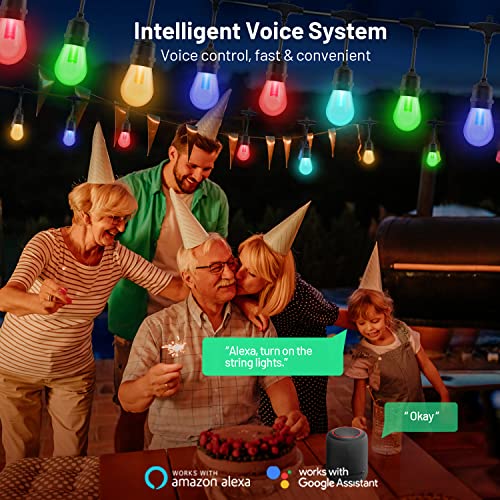 48FT/96FT Wi-Fi Smart String Dimmable Lights, IP65 Waterproof - Image 6