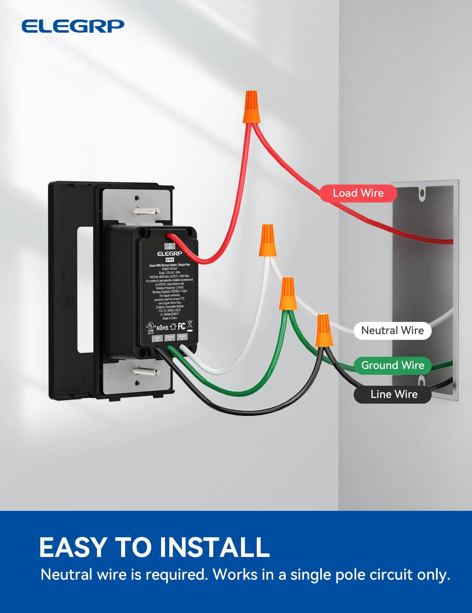Wi-Fi Smart Rocker Dimmer Switch with Hidden LED Indicator - Image 11